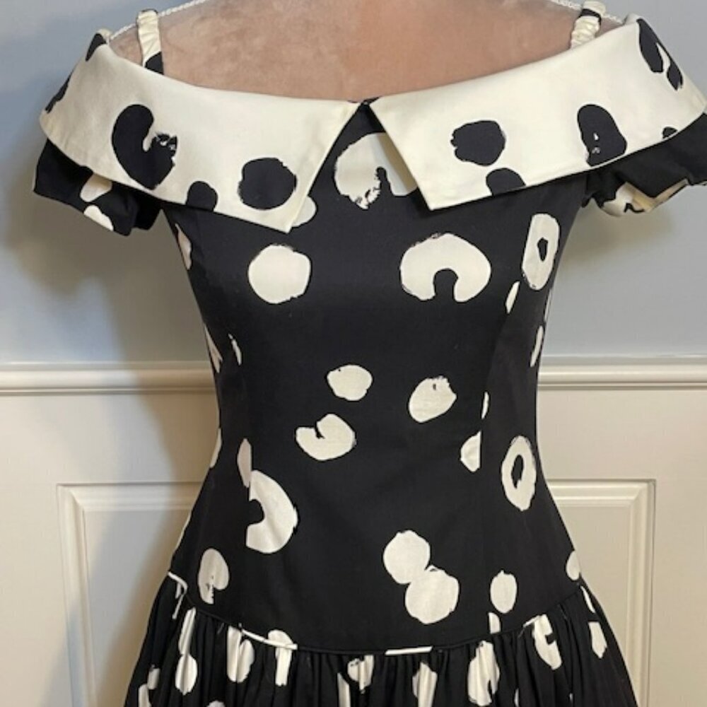 Lillie Rubin Vintage Hourglass Bombshell Fit & Flare Structured Cocktail Dress 0 - Picture 2 of 13
